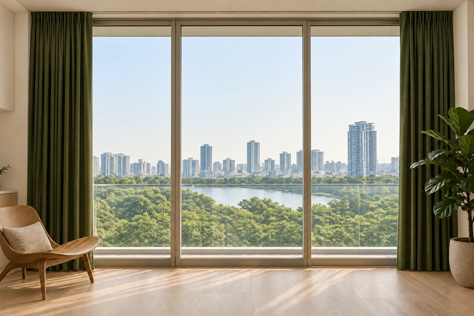 Illustrative sunlit room