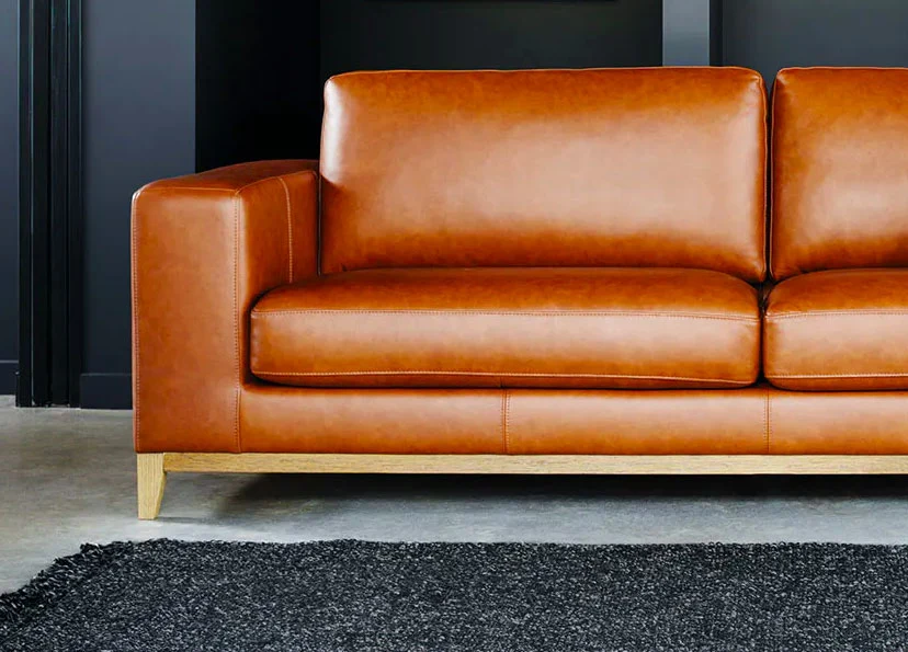 Leather sofa shown on Cotton Ware's website